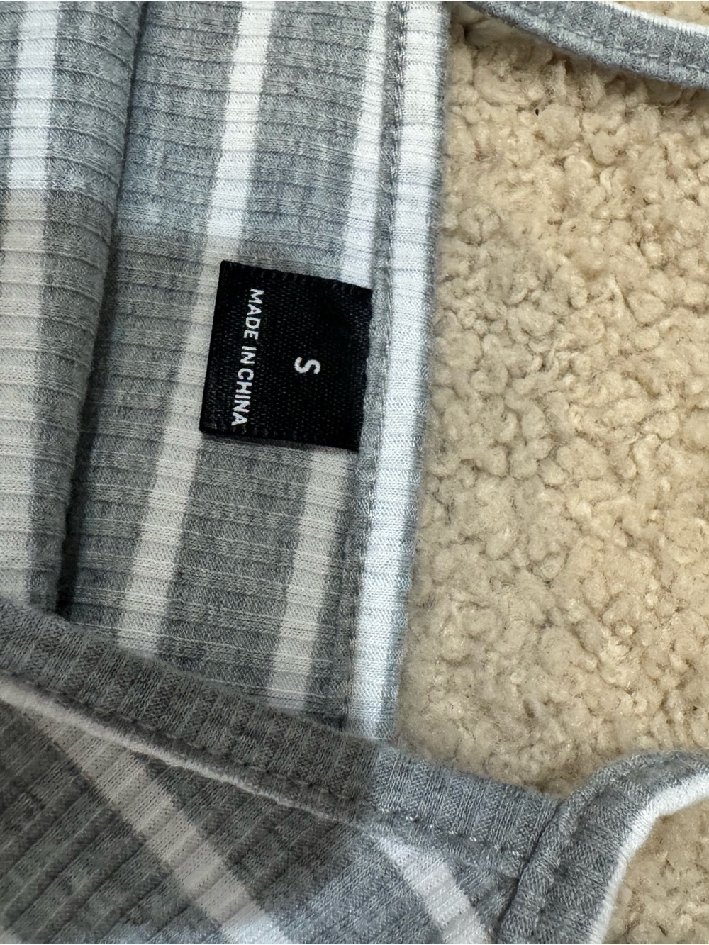 Gray Striped Men’s Sweater - Classic Crew